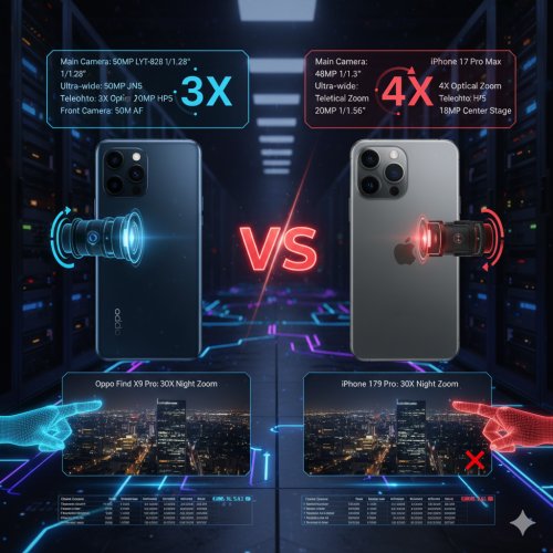 Oppo Find X9 Pro يتحدى iPhone 17 Pro Max... هل صمدت آبل؟