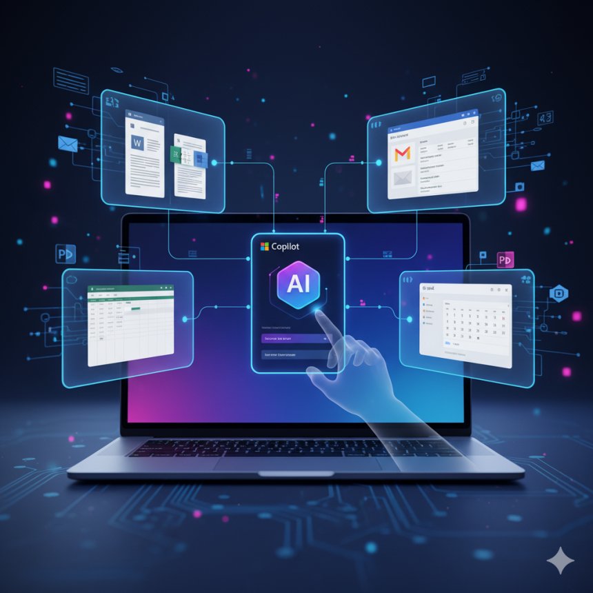 كوبايلوت (Copilot) على ويندوز يتحول إلى سكرتير شخصي: إنشاء مستندات Office والاتصال بـ Gmail أصبح ممكنًا