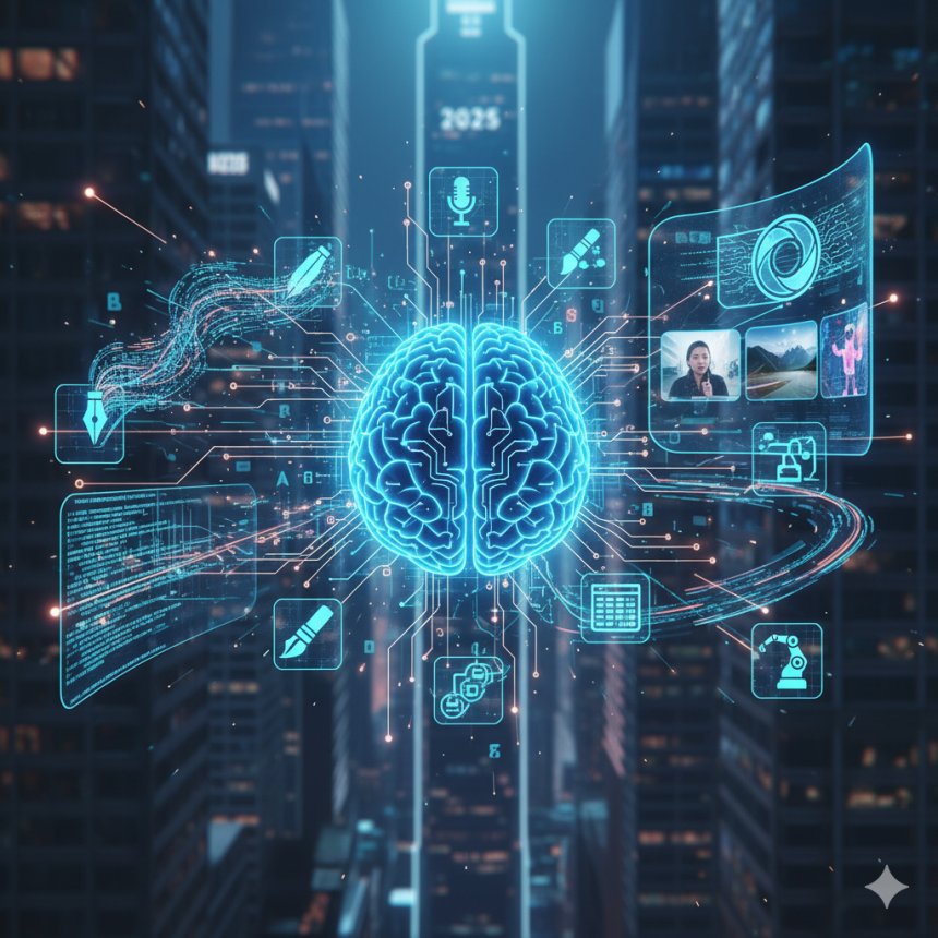 تطبيقات الذكاء الاصطناعي التي يجب أن تتقنها في 2025 (من الكتابة إلى الفيديو)
