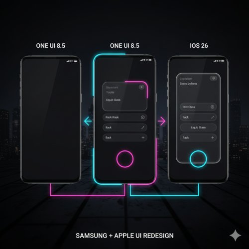 تصميم "الزجاج السائل" في طريقه لهواتف سامسونج Galaxy مع تحديث One UI 8.5