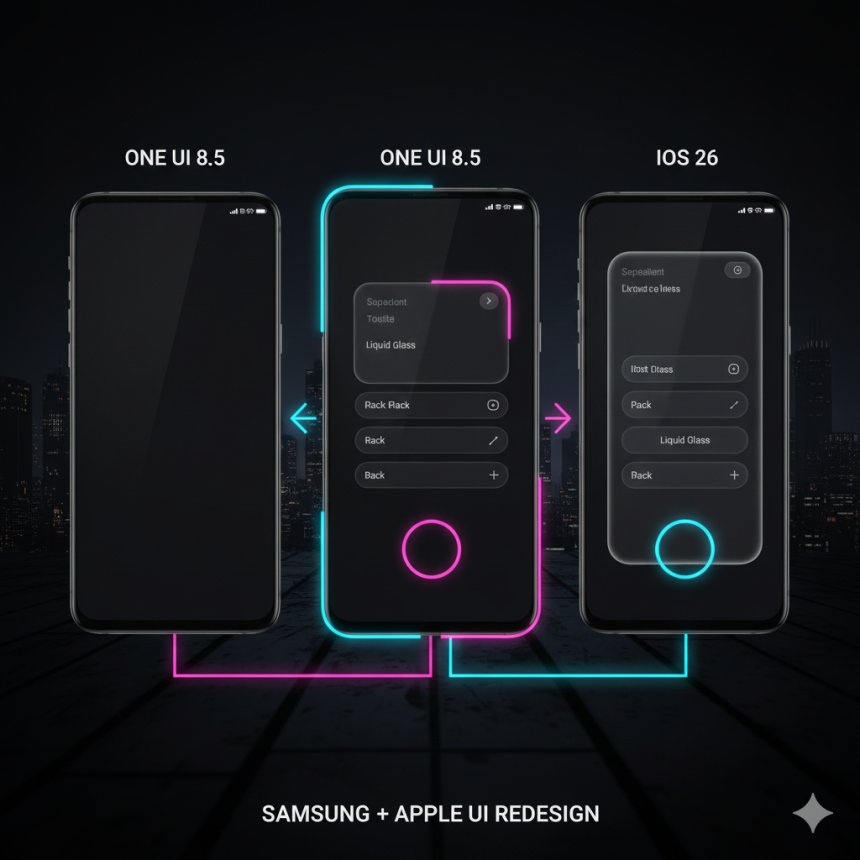 تصميم "الزجاج السائل" في طريقه لهواتف سامسونج Galaxy مع تحديث One UI 8.5